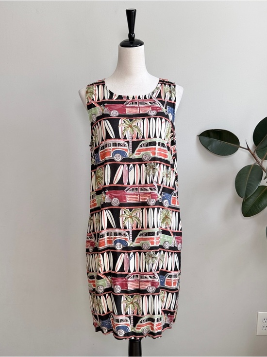 Weekend Clothes Line Dresses & Skirts - Weekend Clothes Line Vintage Surfboard Print Tank Dress L